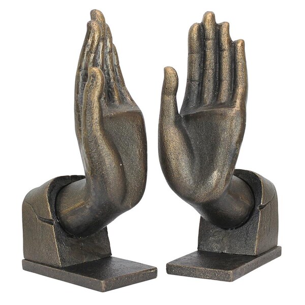 Design Toscano Divine Offering Cast Iron Sculptural Bookend Pair - SP2303