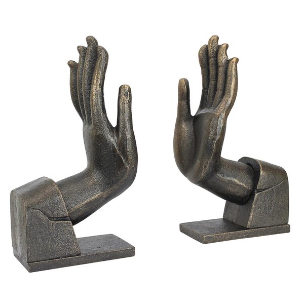 Design Toscano Divine Offering Cast Iron Sculptural Bookend Pair - SP2303