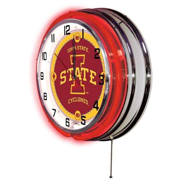 Holland Bar Stool Co Iowa State University Double Neon 19" Clock - CLK19IOWAST