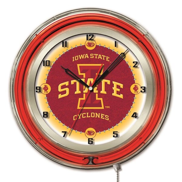 Holland Bar Stool Co Iowa State University Double Neon 19" Clock - CLK19IOWAST