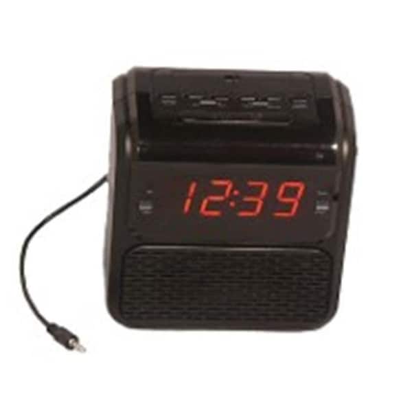 Sonnet Sonnet R-1617 0.9 in. Single Day Alarm LED Clock Radio with Aux in Cord; Black - R-1617