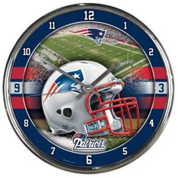 Wincraft New England Patriots Round Chrome Wall Clock - 1094327913
