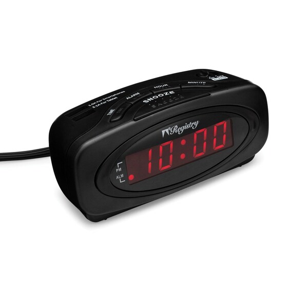 Registry Alarm Clock, , Black - T-1949