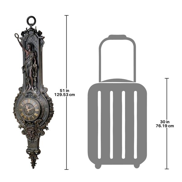 Design Toscano La Liberte Grande Palace Sculptural Wall Clock - KY7059