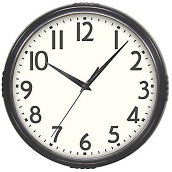 Westclox Westclox 8795395 32042BK 9.5 in. Round Wall Clock; Black - 8795395