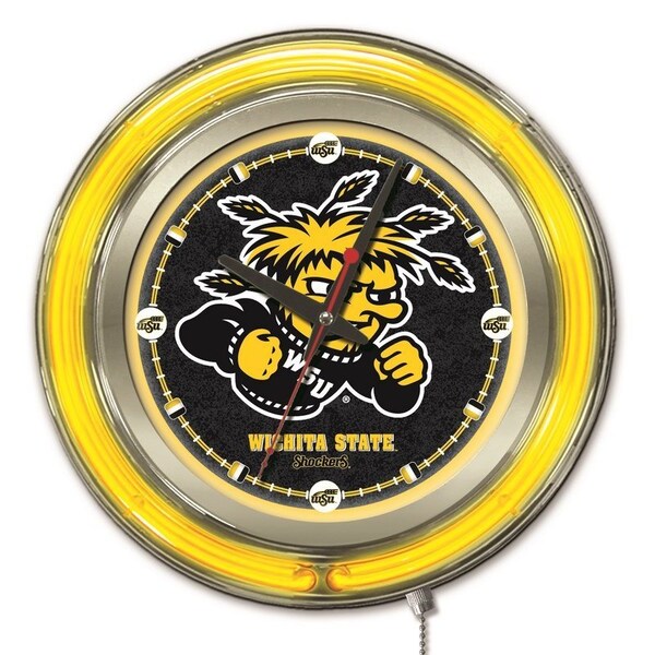 Holland Bar Stool Co Wichita State University Double Neon 15" Clock - CLK15WICHST