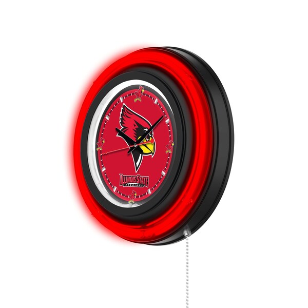 Holland Bar Stool Illinois State University 15 Double Neon Wall Clock - CLK15BK