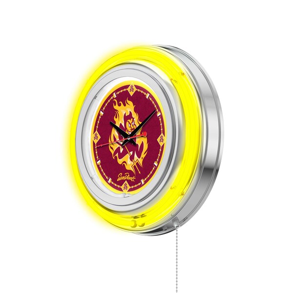 Holland Bar Stool Co Arizona State University Double Neon 15" Clock Sparky - CLK15ARIZST-S