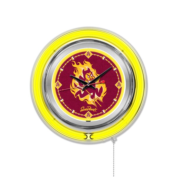Holland Bar Stool Co Arizona State University Double Neon 15" Clock Sparky - CLK15ARIZST-S