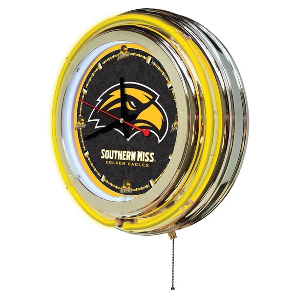 Holland Bar Stool Co University of Southern Mississippi Double Neon 15" Clock - CLK15SOUMIS