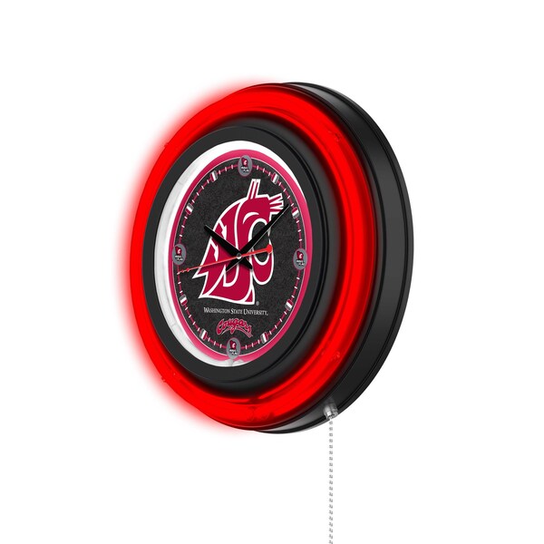 Holland Bar Stool Washington State University 15 Double Neon Wall Clock - CLK15BK