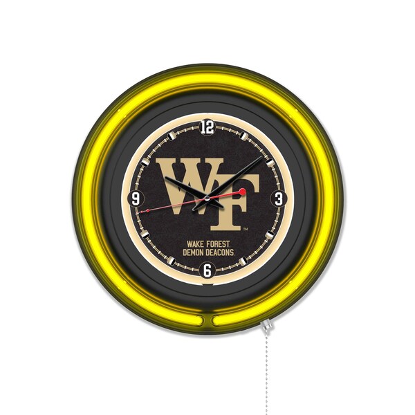 Holland Bar Stool Wake Forest University 15 Double Neon Wall Clock - CLK15BK