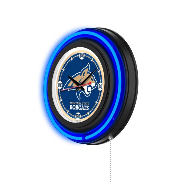 Holland Bar Stool Montana State University 15 Double Neon Wall Clock - CLK15BK