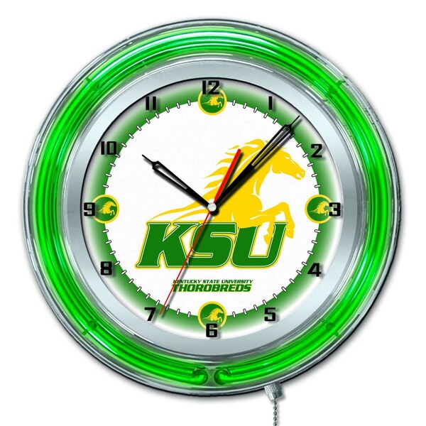 Holland Bar Stool Co Kentucky State University Double Neon 19" Clock - CLK19KYSTUN