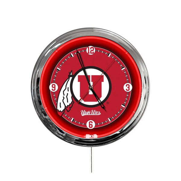 Holland Bar Stool University of Utah 16 LED Wall Clock - CLKL16