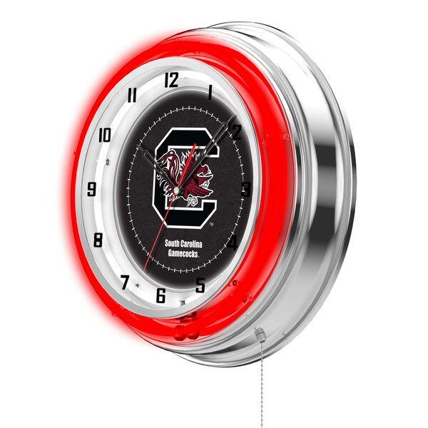 Holland Bar Stool Co University of South Carolina Double Neon 19" Clock - CLK19SOUCAR
