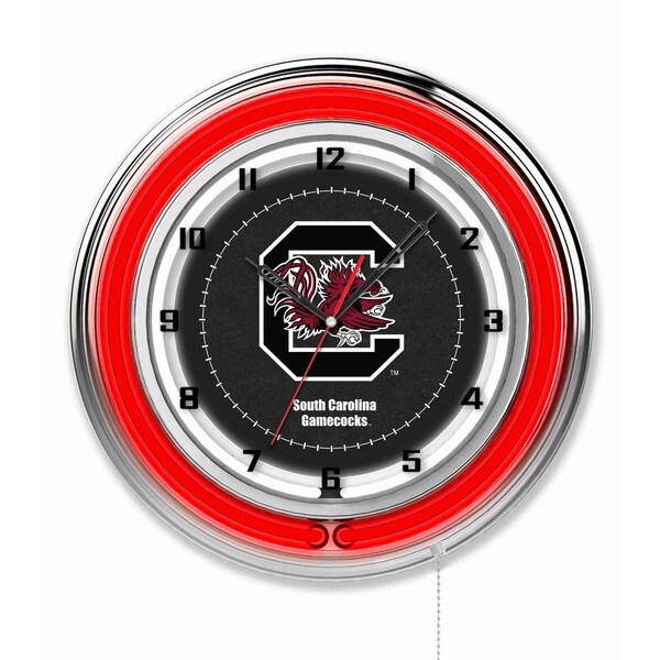 Holland Bar Stool Co University of South Carolina Double Neon 19" Clock - CLK19SOUCAR