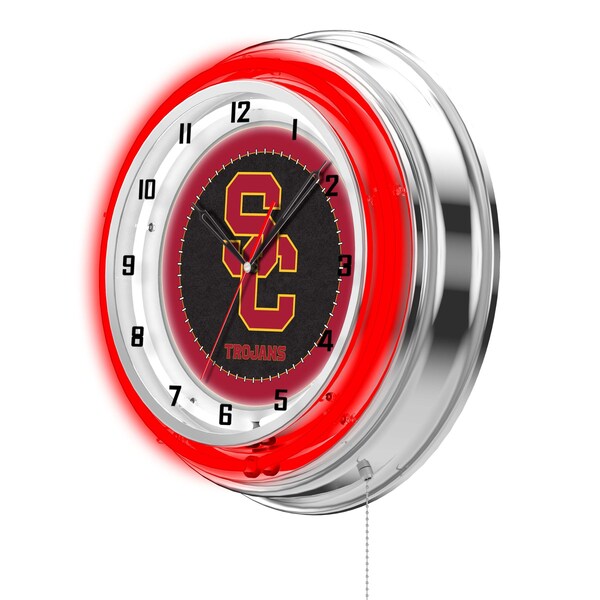 Holland Bar Stool Co University of Southern California Double Neon 19" Clock (USC) - CLK19SOUCAL