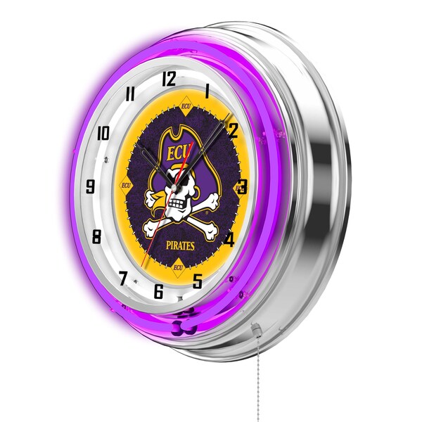 Holland Bar Stool Co East Carolina University Double Neon 19" Clock - CLK19ECAROL