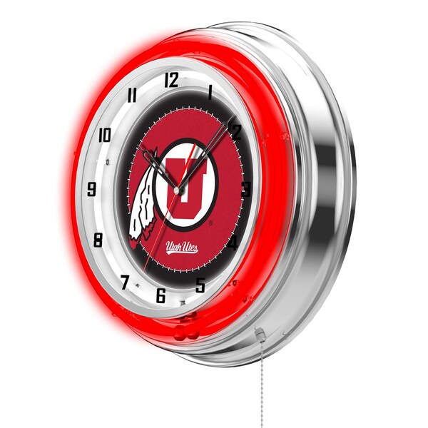 Holland Bar Stool Co University of Utah Double Neon 19" Clock - CLK19UTAHUN