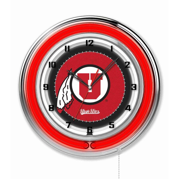 Holland Bar Stool Co University of Utah Double Neon 19" Clock - CLK19UTAHUN