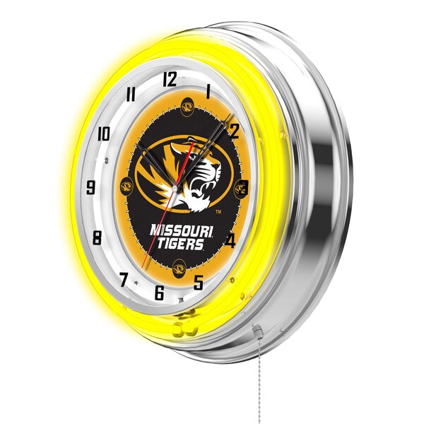 Holland Bar Stool Co University of Missouri Double Neon 19" Clock - CLK19MIZZOU
