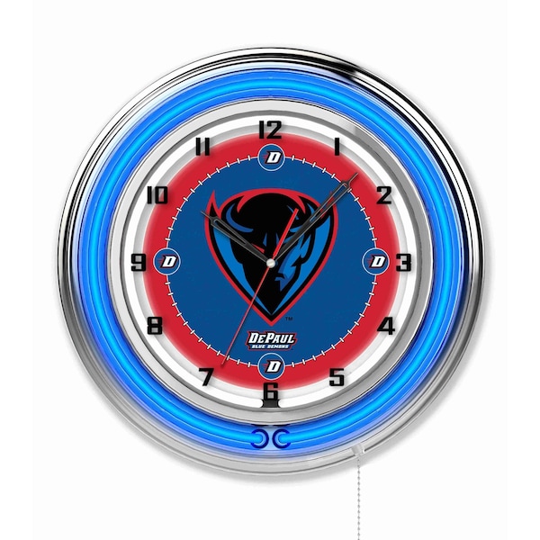 Holland Bar Stool Co DePaul University Double Neon 19" Clock - CLK19DEPAUL