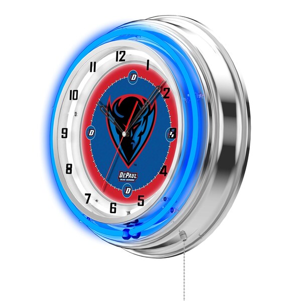 Holland Bar Stool Co DePaul University Double Neon 19" Clock - CLK19DEPAUL