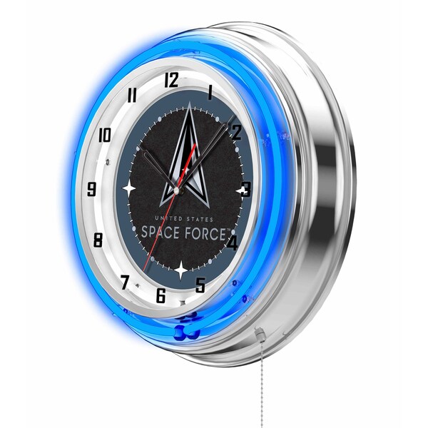 Holland Bar Stool Co United States Space Force  19in Double Neon Wall Clock - CLK