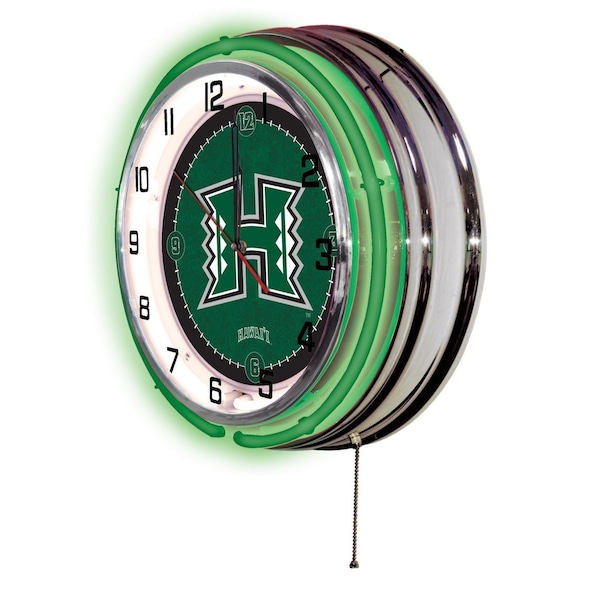 Holland Bar Stool Co University of Hawaii Double Neon 19" Clock - CLK19HAWAII