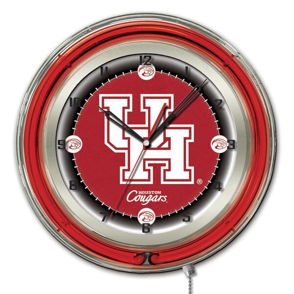 Holland Bar Stool Co University of Houston Double Neon 19" Clock - CLK19HOUSTON