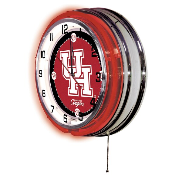 Holland Bar Stool Co University of Houston Double Neon 19" Clock - CLK19HOUSTON