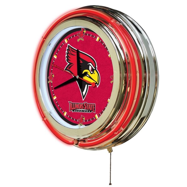 Holland Bar Stool Co Illinois State University Double Neon 15" Clock - CLK15ILLSTU