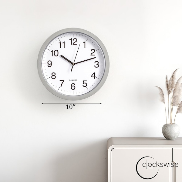 Clockswise 10-in Wall Mounted Clock with Hidden Storage Door Stylish Safe for Valuables Featuring Secret - QI004150.SI