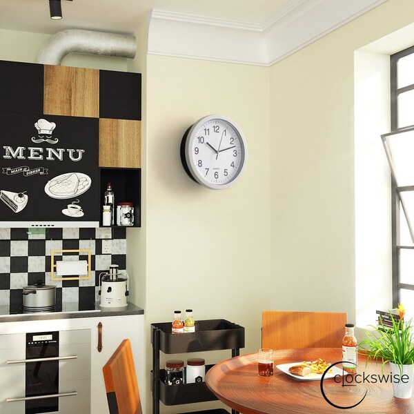 Clockswise 10-in Wall Mounted Clock with Hidden Storage Door Stylish Safe for Valuables Featuring Secret - QI004150.SI