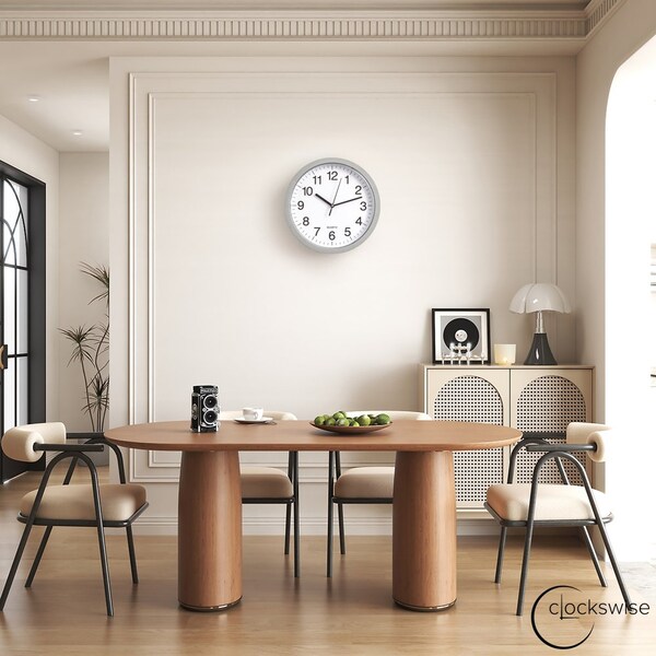 Clockswise 10-in Wall Mounted Clock with Hidden Storage Door Stylish Safe for Valuables Featuring Secret - QI004150.SI