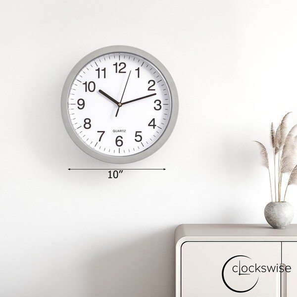 Clockswise 10-in Wall Mounted Clock with Hidden Storage Door Stylish Safe for Valuables Featuring Secret - QI004150.SI