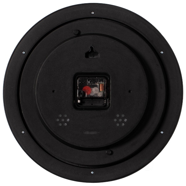 Clockswise 13.75 Inch Plastic White Round Silent, Non-Ticking Battery Operated Analog Wall Clock, 2PK - QI004510.WT.2