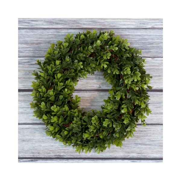 Nature Spring Boxwood Wreath, Artificial Wreath for the Front Door, Home Decor, UV Resistant - 12 Inches - 109755APT