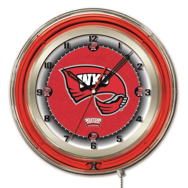 Holland Bar Stool Co Western Kentucky University Double Neon 19" Clock - CLK19WESTKY