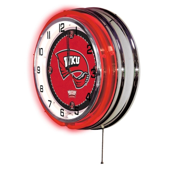 Holland Bar Stool Co Western Kentucky University Double Neon 19" Clock - CLK19WESTKY