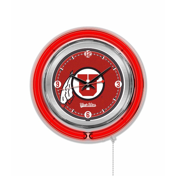 Holland Bar Stool Co University of Utah Double Neon 15" Clock - CLK15UTAHUN