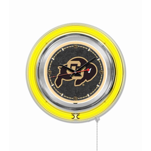Holland Bar Stool Co University of Colorado Double Neon 15" Clock - CLK15COLOUN