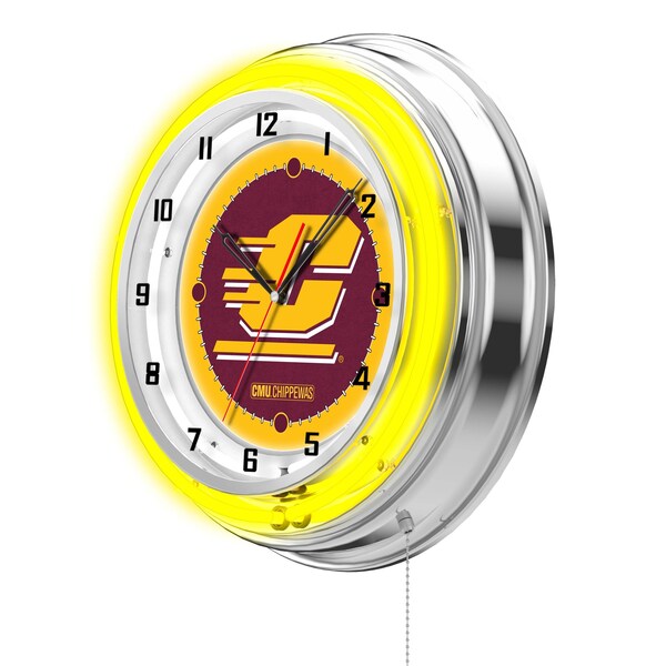 Holland Bar Stool Co Central Michigan University Double Neon 19" Clock - CLK19CENMIC