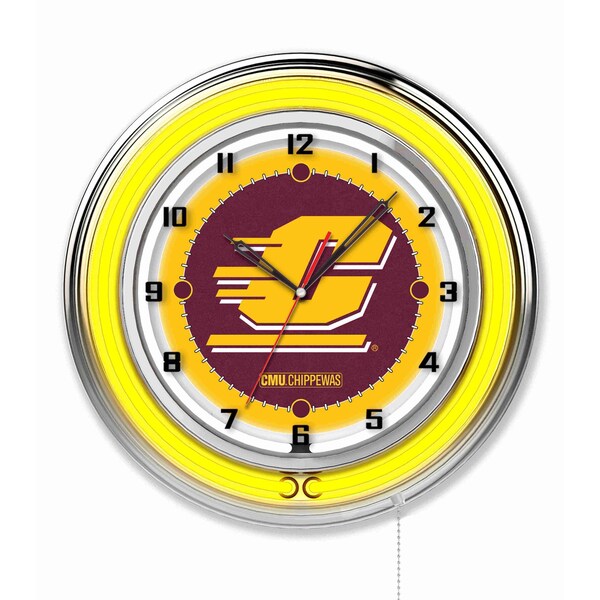 Holland Bar Stool Co Central Michigan University Double Neon 19" Clock - CLK19CENMIC
