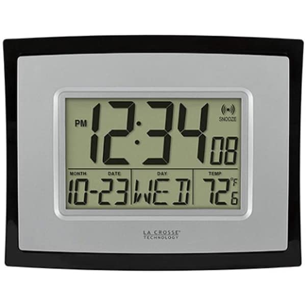 Lacrosse Lacrosse WT-8002U Digital Wall Clock with Indoor Temp & Calendar - WT-8002U