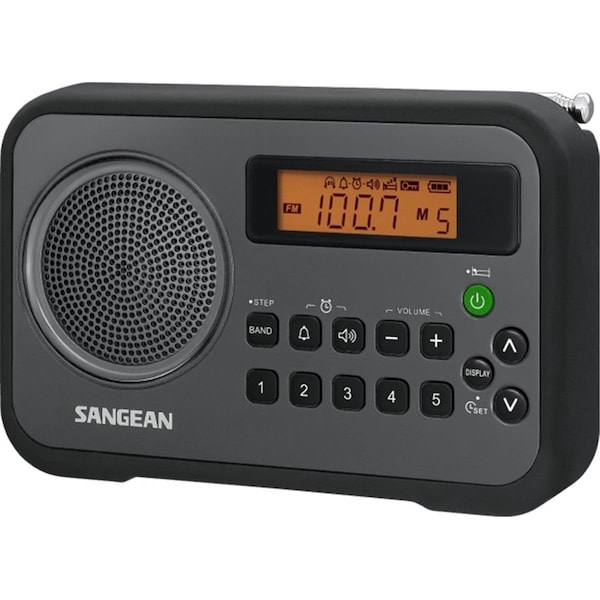 Sangean Sangean PR-D18BK Am-fm Digital Portable Receiver With Alarm Clock -black - PR-D18BK