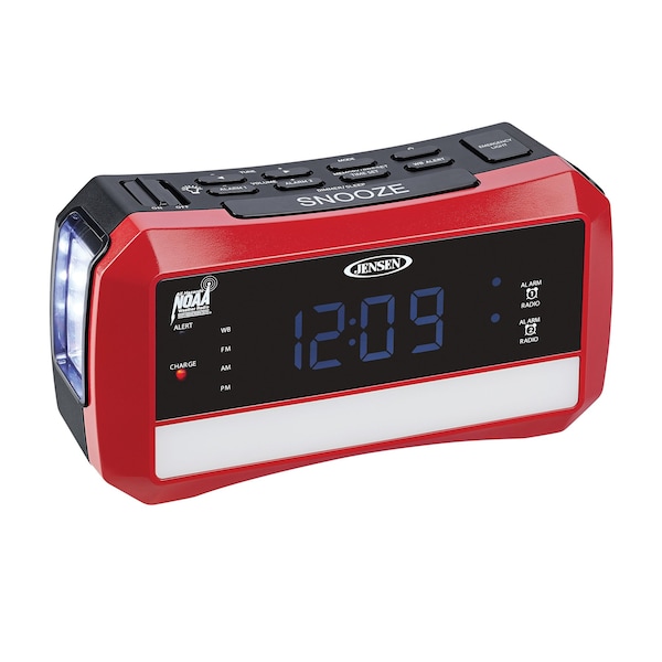 Jensen AM/FM Weather Band Clock Radio - JEP-775