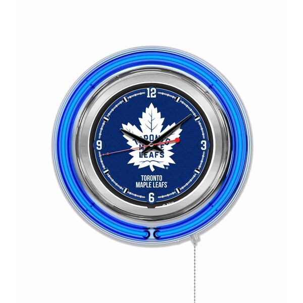 Holland Bar Stool Co Toronto Maple Leafs Double Neon 15" Clock, NHL - CLK15TORMPL