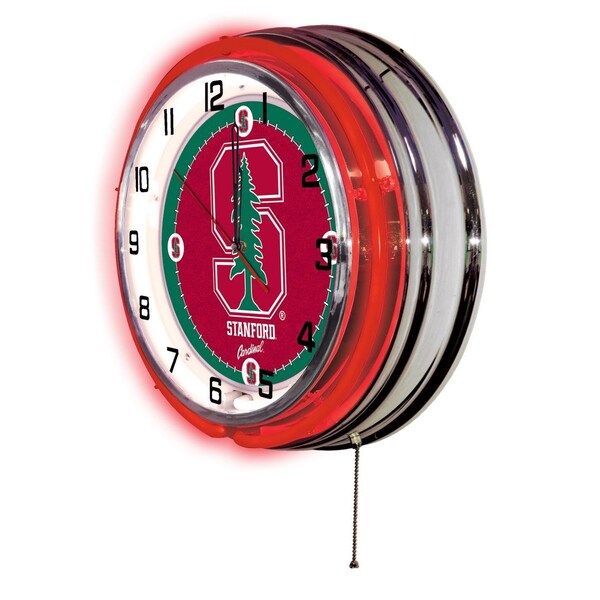 Holland Bar Stool Co Stanford University Double Neon 19" Clock - CLK19STNFRD